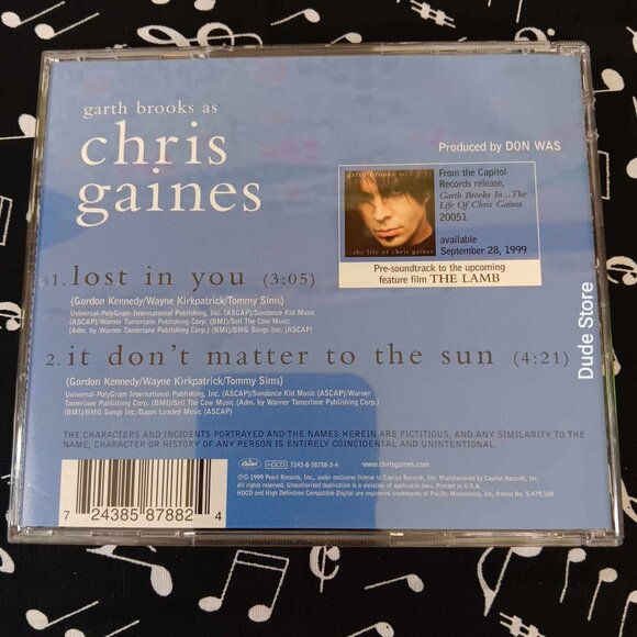 Garth Brooks as Chris Gaines - Lost in You - It Don't Matter to the Sun 1999 CD - Picture 5 of 5